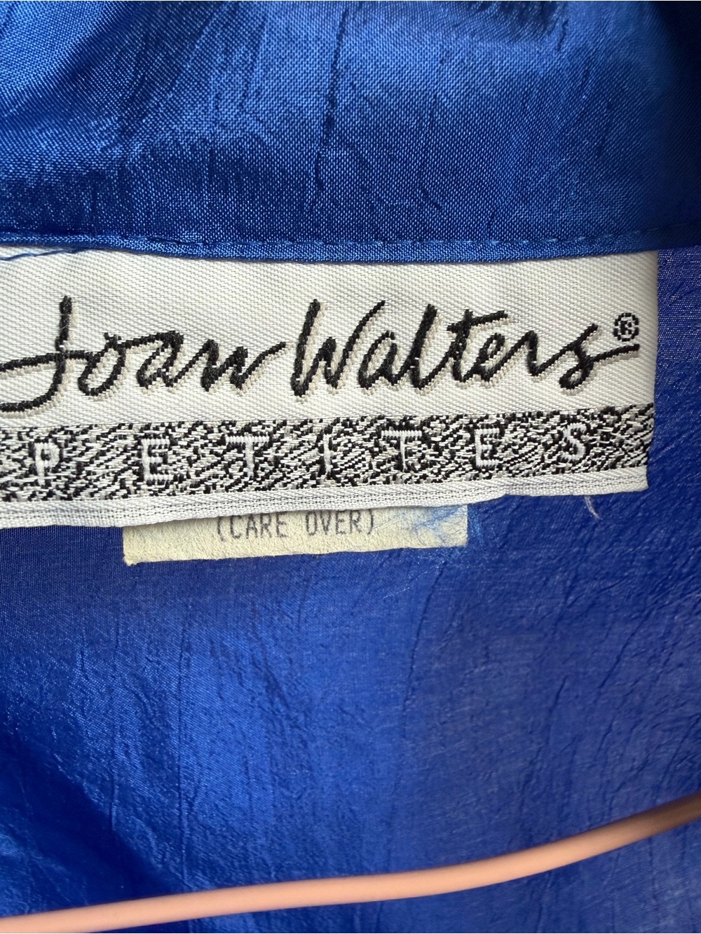 VTG 80s Joan Walters Parachute Jumpsuit Size 4 Petite Cobalt Blue Western NOS - Picture 2 of 16